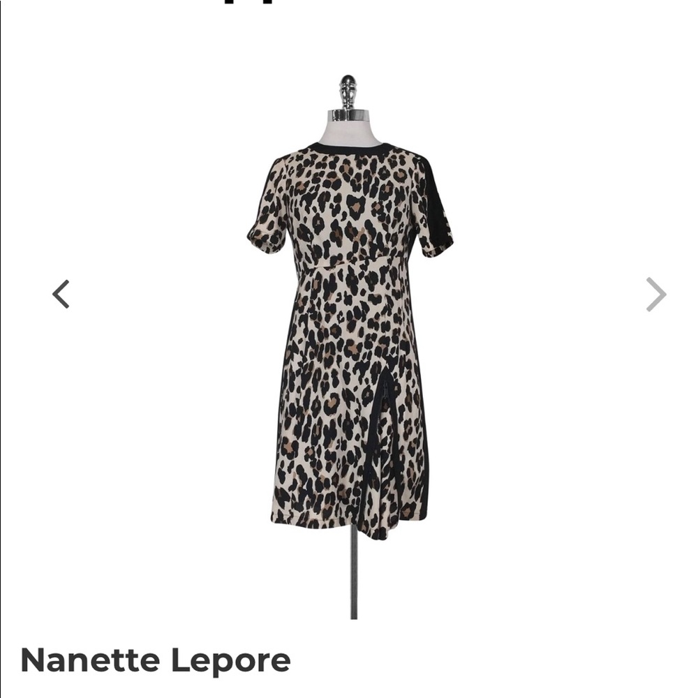 Nanette Lepore leopard side zip dress